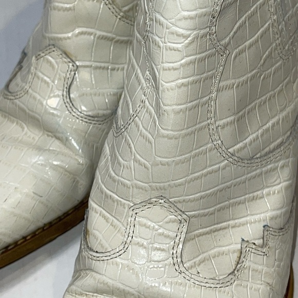 Sam Edelman Women's Ankle Booties Size 10M "Winona" White Leather Slip On - Picture 11 of 11